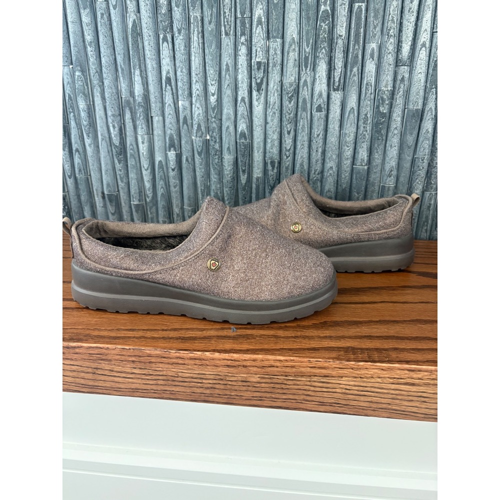 Skechers BOBS Keepsakes Ice Angel Taupe Marl Faux Fur Lining Clogs  Womens